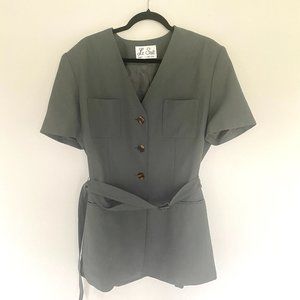 Le Suit Paris New York Women Blazer Dark Green Medium